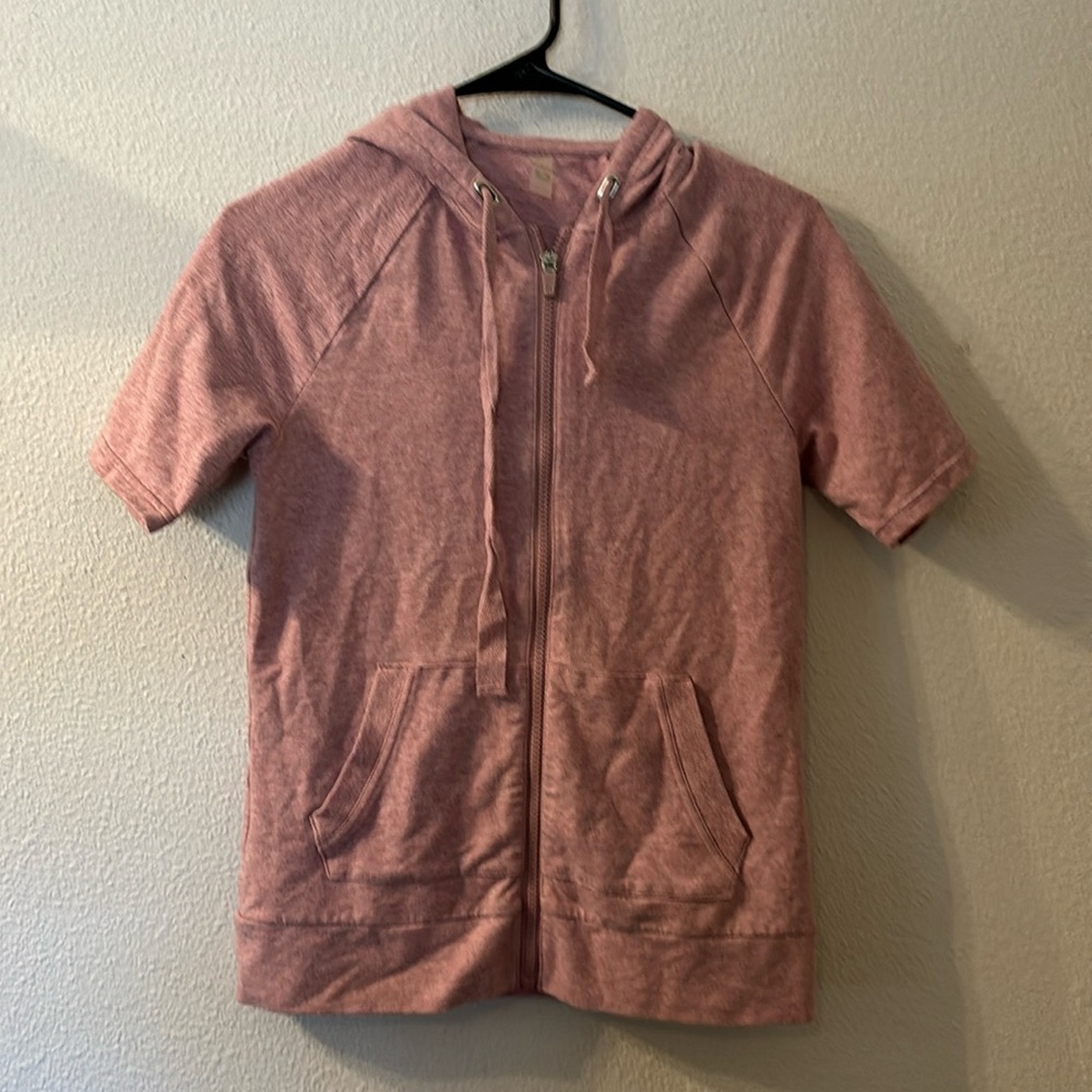 Hyba zip up short sleeve hoodie size XS